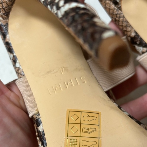 SIMMI MADELINE BEIGE SNAKE CLEAR STRAPPY STILETTO HEELS  S4 - Picture 13 of 15